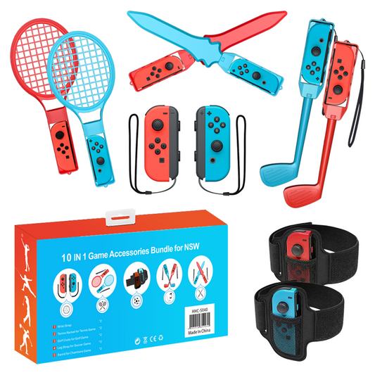 Nintendo Switch Accessoires Set 10-in-1 | Voor o.a. Switch Sports