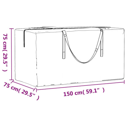 Opbergtas voor kerstbomen 150x75x75 cm polyetheen zwart